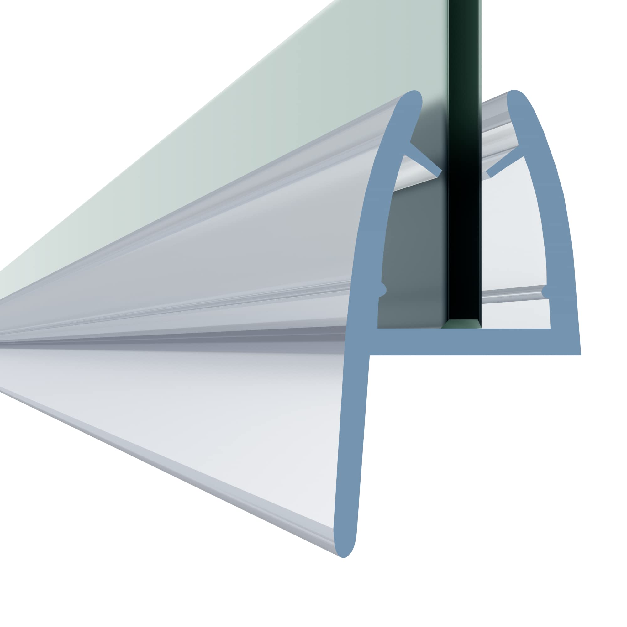 HNNHOME Bath Shower Screen Door Seal Strip for 4-6mm Glass Up to 16mm Gap