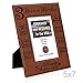 KATE POSH 3rd Anniversary, 3rd Wedding Anniversary, 3 Years Anniversary, Three Years of Marriage, Third Anniversary Engraved Rawhide Leather Picture Frame (5x7 Vertical)