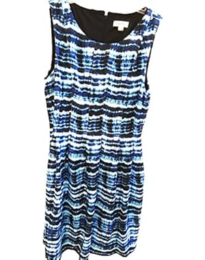 Calvin Klein Fit & Flare Printed Multi Color Dress Sz 12