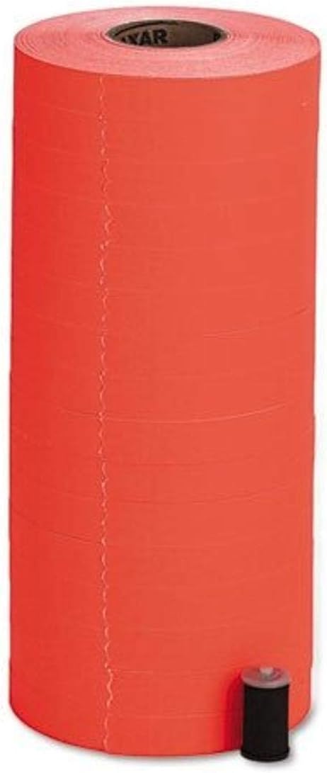 Monarch Pricemarker 1110 One-Line Labels, 7/16 x 3/4 Inches, Fluorescent Red, 16 Rolls/Box (925019) : Office Products