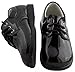 Fouger Baby Boy Black Patent Leather Round Toe Tuxedo Shoe, 4 Infant (4 Infant)