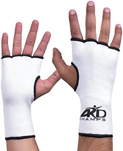 ARD INNER GLOVES MUAY THAI BOXING, MARTIAL ARTS S-XL (Large, White)