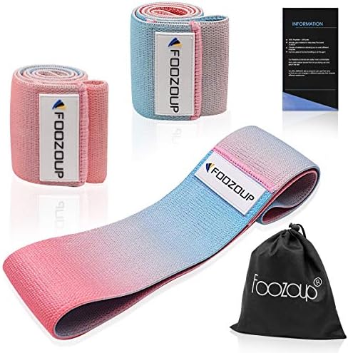 FOOZOUP Booty Bands Non Slip Resistance Hip Exercise Bands Fitness Loop Workout Hip Stretch Bands for Home Fitness, Crossfit, Stretching, Strength Training, Physical Therapy -3 Packs