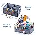 Baby Diaper Caddy, Nursery Diaper Tote Bag, Large Portable Car Travel Organizer, Boy Girl Diaper Storage Bin for Changing Table, Baby Shower Gift Basket, Newborn Registry Must Haves, 15