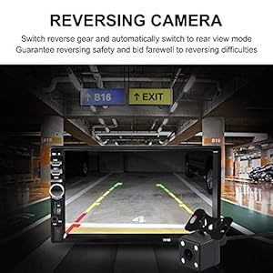 Aigoss Autoradio Bluetooth 2 Din 7" Touch Screen per Stereo Auto Radio Vivavoce Lettore MP5 con Telecamera Posteriore, Bluetooth/FM/USB/AUX/TF/Mirror Link - immagine 6