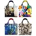 LOQI Museum7 Reusable Grocery Bags, (Set of 4), Multicolor