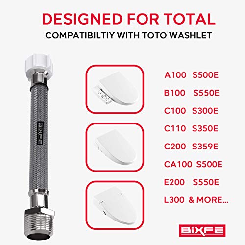 THU9090R 6 Inches Hose Extension for TOTO C110/E200/S300/S400 WASHLET