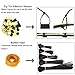 Honyear Zip Ties 500 Pcs Nylon Cable Zip Ties with Self-Locking 4/5/6/8/10 Inch, Black, UV Resistant, Heavy Duty