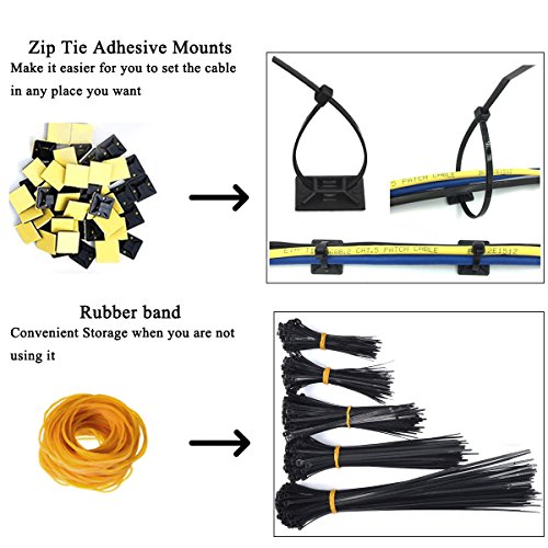 Honyear-Zip-Ties-500-Pcs-Nylon-Cable-Zip-Ties-with-Self-Locking-4681012-Inch-Black-UV-Resistant-Heavy-Duty