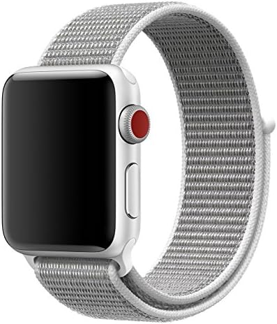 MadeforOnline : Nylon Sport Loop Band for Apple Watch 44mm 42mm 40mm 38mm, Adjustable Closure Wrist Strap Replacement Band for iWatch, Nike+, Series 4, 3, 2, 1