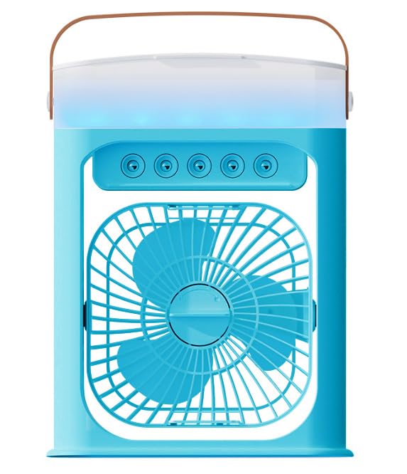 Condizionatore Portatile, Raffreddatore d'aria Silenzioso, Climatizzatore Portatile con Velocità Delle Ventole, Timer, Serbatoio Dell'acqua di Grande Capacità, per Casa, Ufficio (Acqua Scuro)