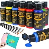 Colorful Acrylic Leather Paint Set, 18 Colors