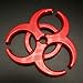 YSpring Resident Evil Strain 3D Metal Decals Multicolor Electroplated Zinc Alloy Umbrella Corporation Biohazard Symbol Tail Side Marker Car Stickers(Red-2.44