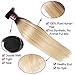 UNice 10A Grade Brazilian Straight Human Hair 1 Bundle T1B 613 Color Ombre Blonde Hair 100% Remy Human Hair Weaves Dark Roots Ombre Blonde Hair Wefts (12inch)