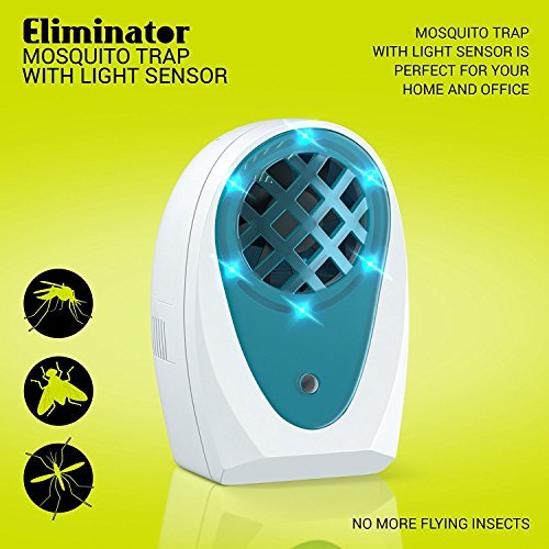 Indoor Plug-in Mosquito and Fly Trap by Eliminator, with Bright LED UV Light Attracter and Fan Catcher and Killer / Get Rid of All Flies – Mosquito Trap for Residential and Commercial Use