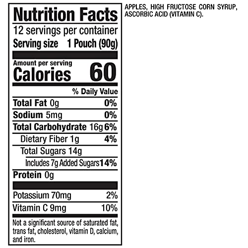 MOTT’S ORIGINAL APPLESAUCE, 3.2 OZ CLEAR POUCHES, 12 COUNT