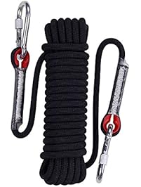Rock Climbing Rope, 12mm Diameter Outdoor Hiking Accessories High Strength Cord Safety Rope(10m,32ft)(20m,64ft) (30m,94ft)