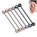 IPINK Lot of 6 Industrial Barbell Spirals Kit 38mm 14 Gauge Cartilage Earring
