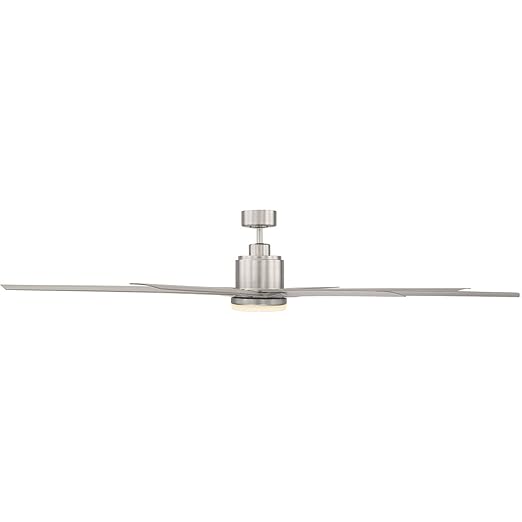 Indoor Ceiling Fans 1 Light With Satin Nickel Tone Finish Metal