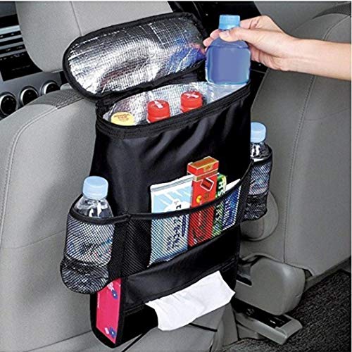 Benlet Auto Car Back Seat Multi Pockets Storage Organizer Holder Insulation Bag Audio Integration Devices