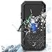 iPhone 7 Case, iPhone 8 Case, CarterLily Full Body Shockproof Dustproof Waterproof Aluminum Alloy Metal Gorilla Glass Cover Case for Apple iPhone 7 iPhone 8 4.7 inch - Black
