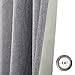 jinchan Linen Fabric Moderate Blackout Curtain Panels for Bedroom Room Darkening Drapes for Living Room Window Treatment Set (2 Panels, 84-Inch, Soft Gray)