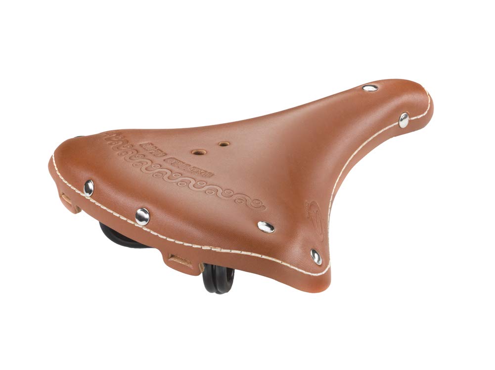 Montegrappa Vintage Saddle Bike Seat Model 1995 Oxford in Real Aged Leather Cognac Color Made in Italy