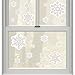 Silver Snowflake Glitter Vinyl Window Decoration - (1 Pc) | Elegant Winter Wonderland Decor - Removable Sticker for Home or Office