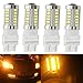KATUR 4pcs 3157 3047 3057 3155 5630 33-SMD Amber 900 Lumens Super Bright LED Turn Tail Brake Stop Signal Light Lamp Bulb 12V 3.6W