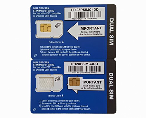 Straight Talk ST64PSIMC4BMB Sim Card (Micro Size) and Activation Instructions Card for AT&T & Unlocked GSM Phones (Sold by Peaceful Products)