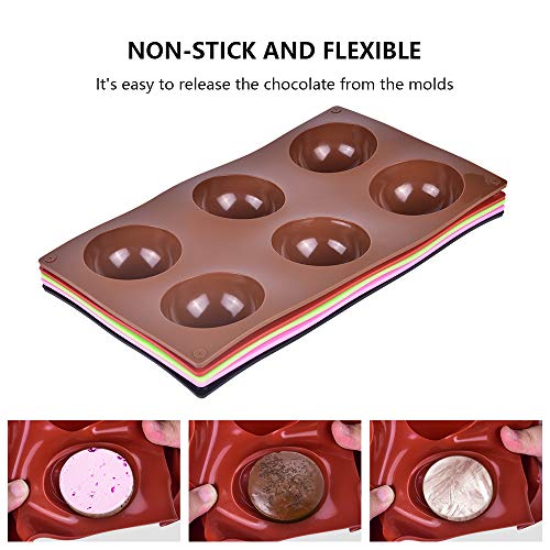 Hot Cocoa Bomb Mold Large , 2.5 Inch Semi Sphere Silicone Mold for Hot