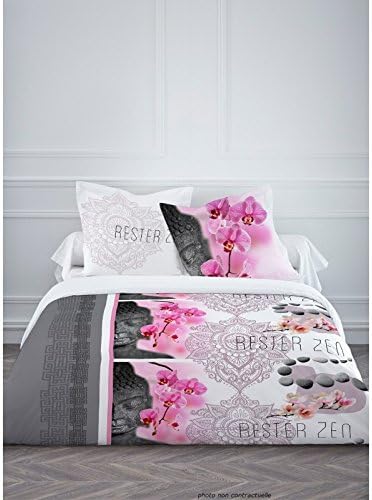 Cotton Duvet Cover 240 x 220 cm + 2 pillow cases ZEN Orchid