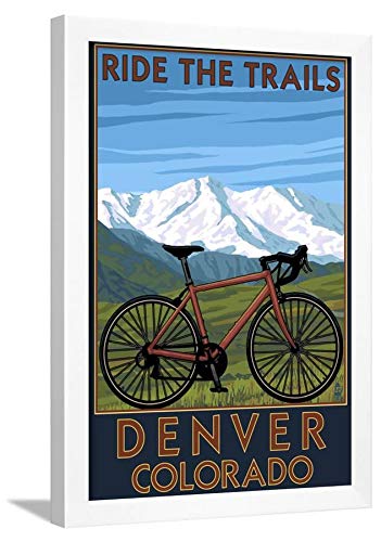Amazon Com Artedge Denver Colorado Mountain Bike Scene White