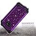 LONTECT Compatible Galaxy Note 9 Case Luxury Glitter Sparkle Bling Heavy Duty Hybrid Sturdy High Impact Shockproof Protective Cover Case for Samsung Galaxy Note 9 - Shiny Purple/Black