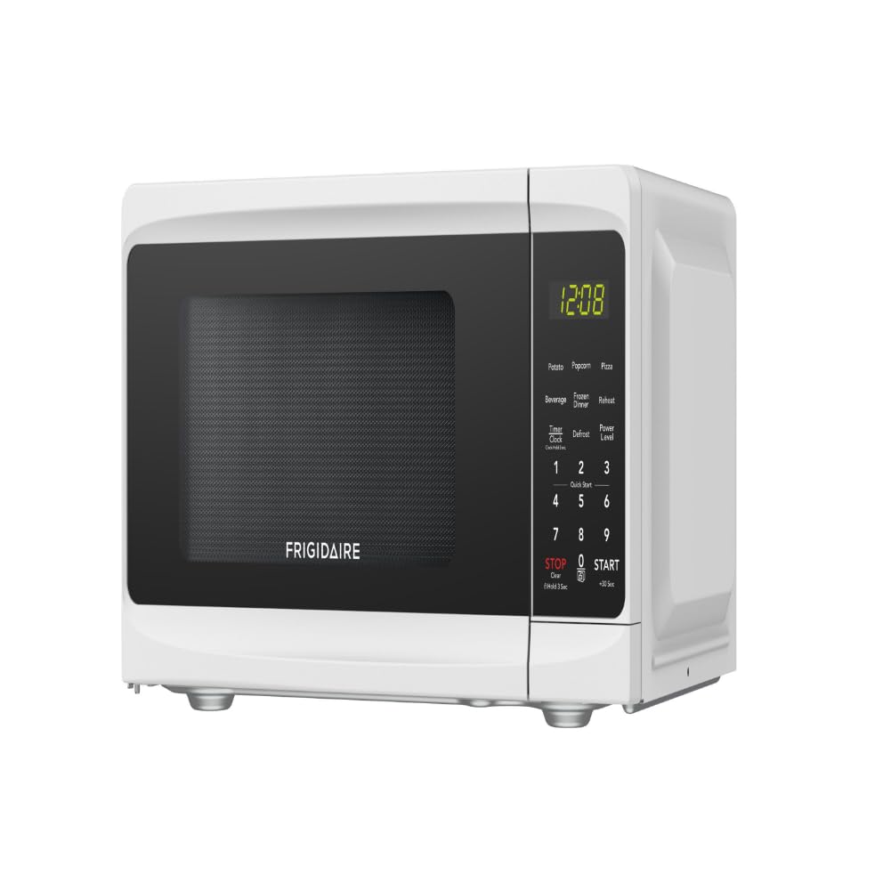 Frigidaire Countertop Microwave - Digital Control Panel - 6 Auto Cooking Settings - 10 Power Levels - Child Safety Lock - 0.7 Cu. Ft., White