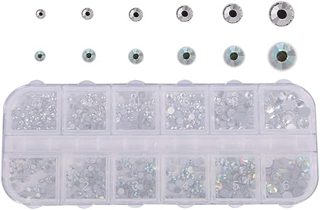 Amazon Kimari Kmr 008 ジェルネイルパーツ ネイルデコ ファットバックラインストーン Ss6 Pp13 Ss8 Pp18 Ss12 Pp24 Ss14 Pp28 Ss17 Pp31 Ss22 ホワイト Ab色クリスタル ケース入り Kimari ラインストーン 通販