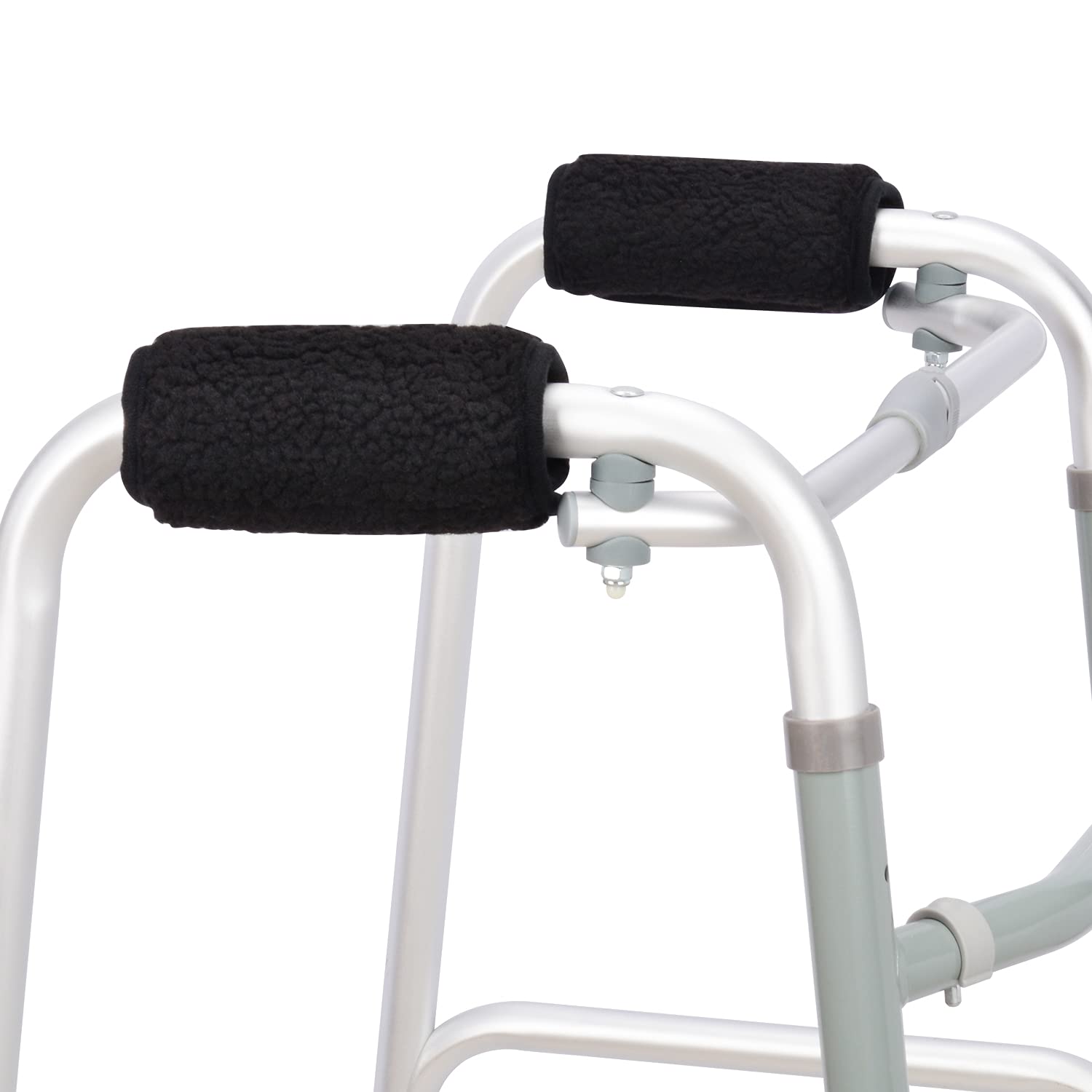 supregear Sheepskin Walker Hand Grips(2 Pack), Hand Pads Accessories for Walker Rollator Crutch Wheelchair Grips, Soft Comfortable Sheepskin Wool Covers, Non-Slip Breathable Walker Accessory