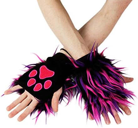 Party Furz Pawlets Fingerless Glove Paws Furry Cat Fox Cosplay