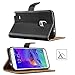 HOOMIL Case Compatible with Samsung Galaxy Note 4, Premium Leather Flip Wallet Phone Case for Samsung Galaxy Note 4 Cover - Black