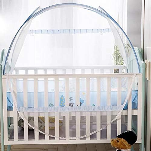 MYuan Premium Baby Crib—Safety pop up Tent, Premium Baby Bed Crib, See Through Crib, Safety for Mosquito Bites, Soft Tight Netting for Outdoor, Falling Protection (Pink)