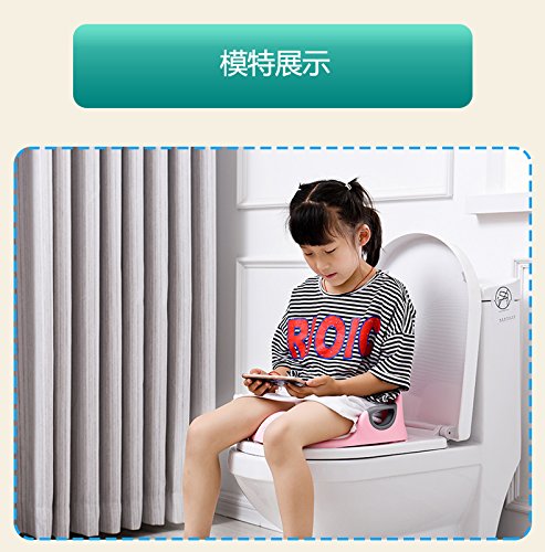 Potty Training Seat For Kids Boys Girls Toddlers Toilet Seat For Baby With Cushion Handle And Backrest Toilet Trainer For Round And Oval Toilets (Pink)