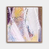 Framed Canvas Wall Art Abstract Color Painting Canvas Prints Home Artwork Decoration for Living Room,Bedroom - 16x16 inches