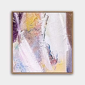 Framed Canvas Wall Art Abstract Color Painting Canvas Prints Home Artwork Decoration for Living Room,Bedroom - 16x16 inches