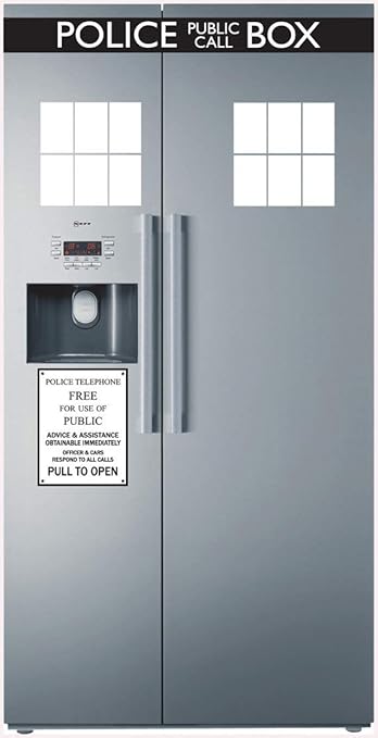 Gadgets Wrap Police Box Door Vinyl Sticker Doctor Who Style For