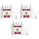 NW Party Northwest Enterprises 40 Count Hard Plastic 2-Piece Champagne Glass Set, 4-Ounce, Clear 120 Count