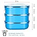 Spill Proof Dog Cat Travel Bowl Portable 304 Stainless Steel Multiple Layers Pet Water Food Storage Container with Invisible Handle for Pet Outdoor Traveling Raised Feeding (3 Layer)
