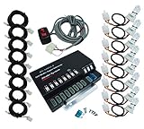 V-SEK 160W 8 HID Bulbs Hide-A-Way Emergency Caution Security Hazard Warning Strobe Lights System Kit With On/Off Switch