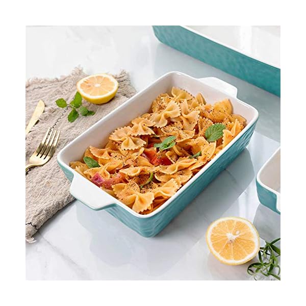 Bakeware Set, Krokori Rectangular Baking Pan Ceramic Glaze Baking Dish