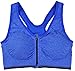 Women's Front Zipper Closure Sports Bra High Impact Support Racerback Workout Bras