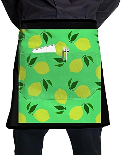 Lemons Mint Green Men And Women Kitchen 3D Apron For Cooking, Baking, Crafting, Gardening, BBQ-Navy &amp; Cream